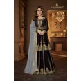 thumbnail image 4 of Salwar Kameez Noir Pakistanais pour Femmes sur Mesure, Dupatta, Kurta Palazzo de Designer, Ensemble Cousu, 4 of 5