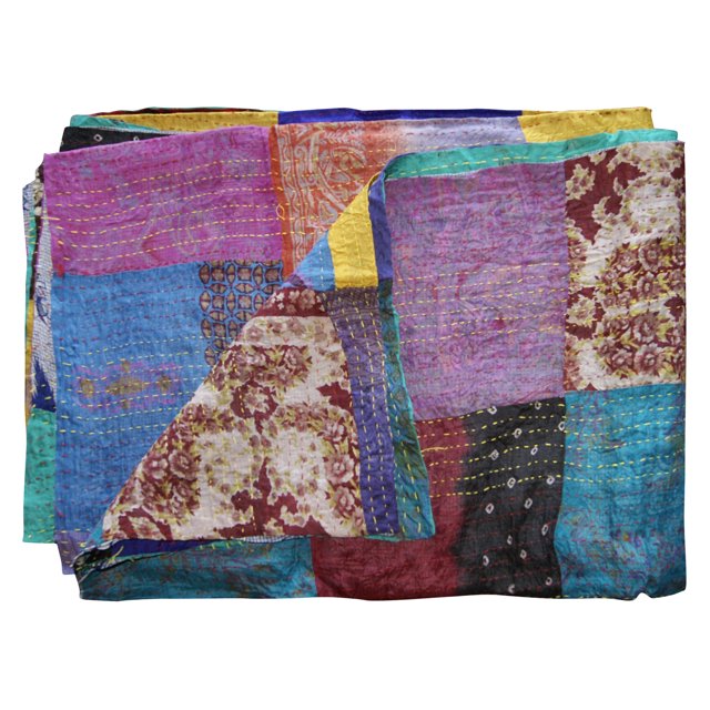 Taj Hotel Kantha Silk Blend Throw | 60"x90" | A