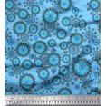 thumbnail image 1 of Soimoi Modal Satin Fabric Floral & Damask Ethnic Printed Craft Fabric by The Yard 42 Inch Wide, 1 of 3