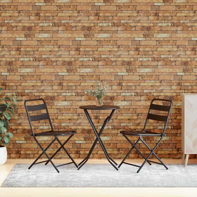 vidaXL Panneaux Muraux 3D avec Design Briques Marron 10 Pcs EPS