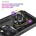 thumbnail image 3 of Étui Robuste avec Béquille Intégrée pour Apple iPhone 15,14,13,12,11, XR,8 Protection Double Couche avec Anneau de Support Rotatif, Étui Robuste, 3 of 5