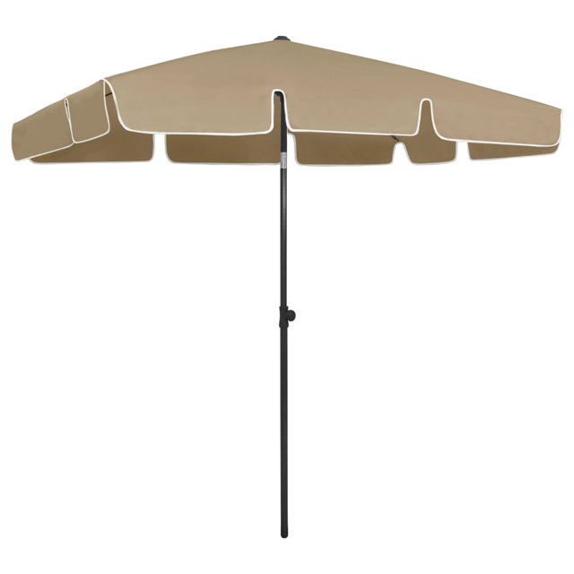 vidaXL Parasol de Plage Taupe 200x125 cm