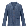thumbnail image 5 of Dvkptbk Sweater Man Fashion Long Sleeve Wool Sweater Wool Sweater Button Pocket Knit Tops Clothes on Clearance, 5 of 5