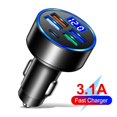 thumbnail image 2 of 15.5W 4USB+PD Type-C Car Charger Fast Charge Adapter For Phone, 2 of 11
