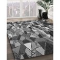 thumbnail image 3 of Ahgly Tapis d'Intérieur Lavable en Machine Carré Gris Foncé, 8 Pieds Carré, 3 of 7