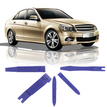 Outil de Suppression de Garniture de Coupe Nylon Bleu 5Pcs Voiture Auto Intérieur Extérieur Tableau de Bord Moulure Garniture Audio Panneau de Porte Outils de Suppression d'Ouverture