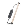 thumbnail image 2 of Paper Roll Rack Wood Toilet Tissue Hanger Kitchen Bathroom Towel Storage Holder Shelf  Black, 2 of 10