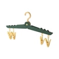 thumbnail image 2 of Folding Clothes Hanger, Portable Travel Multi Functional Plastic Hanger with Windproof Hook and 4 Clips, Space Saving for Home and Travel, 2 of 2