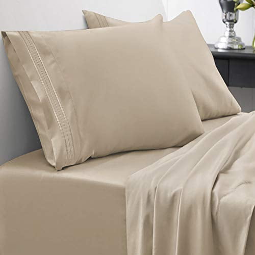 1800 Thread Count Sheet Set – Soft Egyptian Quality Brushed Microfiber Sheets – Luxury Bedding Set with Flat Sheet, Fitted Sheet, 2 Pillow Cases