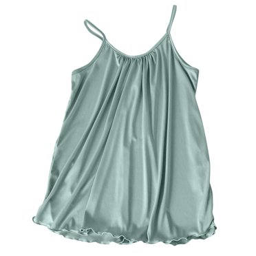 BLVB Camisole Décontractée pour Femmes à Bretelles Spaghetti Ajustables, Débardeur Fluide de Détente, Haut Camisole d'Été, devant Plissé, Tunique Sans Manches, Chemisiers