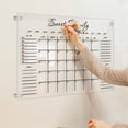 thumbnail image 4 of OfficeCraft Stationery Wall Acrylic Weekly Planner Board Clear Calendar for Reusable Daily To Do List and Schedule Management, 4 of 6