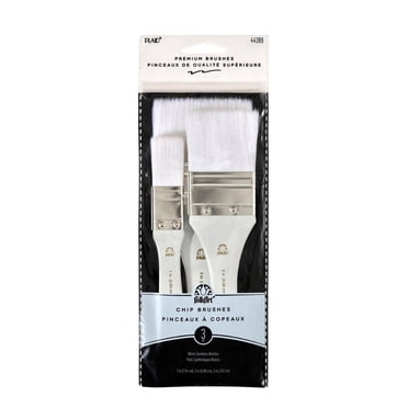 Plaid 3 Piece White Chip Brush Set
