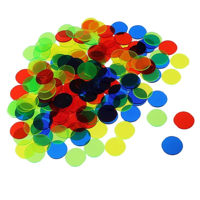TISHITA 300Pcs Plastic Bingo Chips Markers for Bingo Game Cards Counters Mixed Color 300pcs Mixed Color