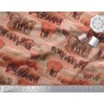 thumbnail image 3 of Soimoi Cotton Poplin Fabric tree & elephant Animal Printed Fabric 1 Yard 56 Inch Wide, 3 of 3