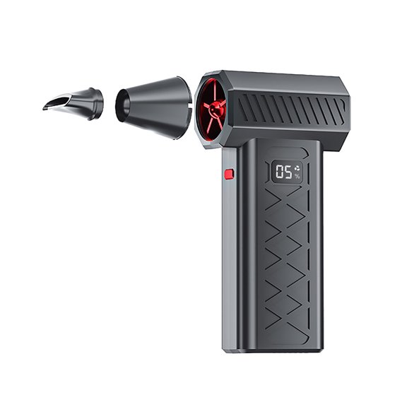 Souffleur Thermique Noir Portable Protection contre le Gel Souffleur Thermique Technologie de Turbine Efficace pour Dégivrage de Pare-Brise de Voiture Déneigement Batterie 8000Mah Couleur Noire