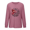 thumbnail image 5 of Hauts de Sortie pour Femmes, Imprimé Décontracté de Noël, Manches Longues, Col Rond, Blouses Grande Taille pour Femmes en Solde, 5 of 5