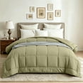 thumbnail image 1 of BedTreat Down Alternative Duvet Insert, Quilted Twin Size Light Green Comforter, All Season Ultra Soft Microfiber Bedding with Corner Tabs, Machine Washable, 1 of 7