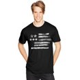 thumbnail image 1 of Hanes Mens Graphic Tee, L, Black  White Flag, 1 of 4