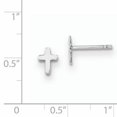 thumbnail image 2 of Sterling Silver Rhodium-plated Polished Cross Post Earrings QE12949, 2 of 2