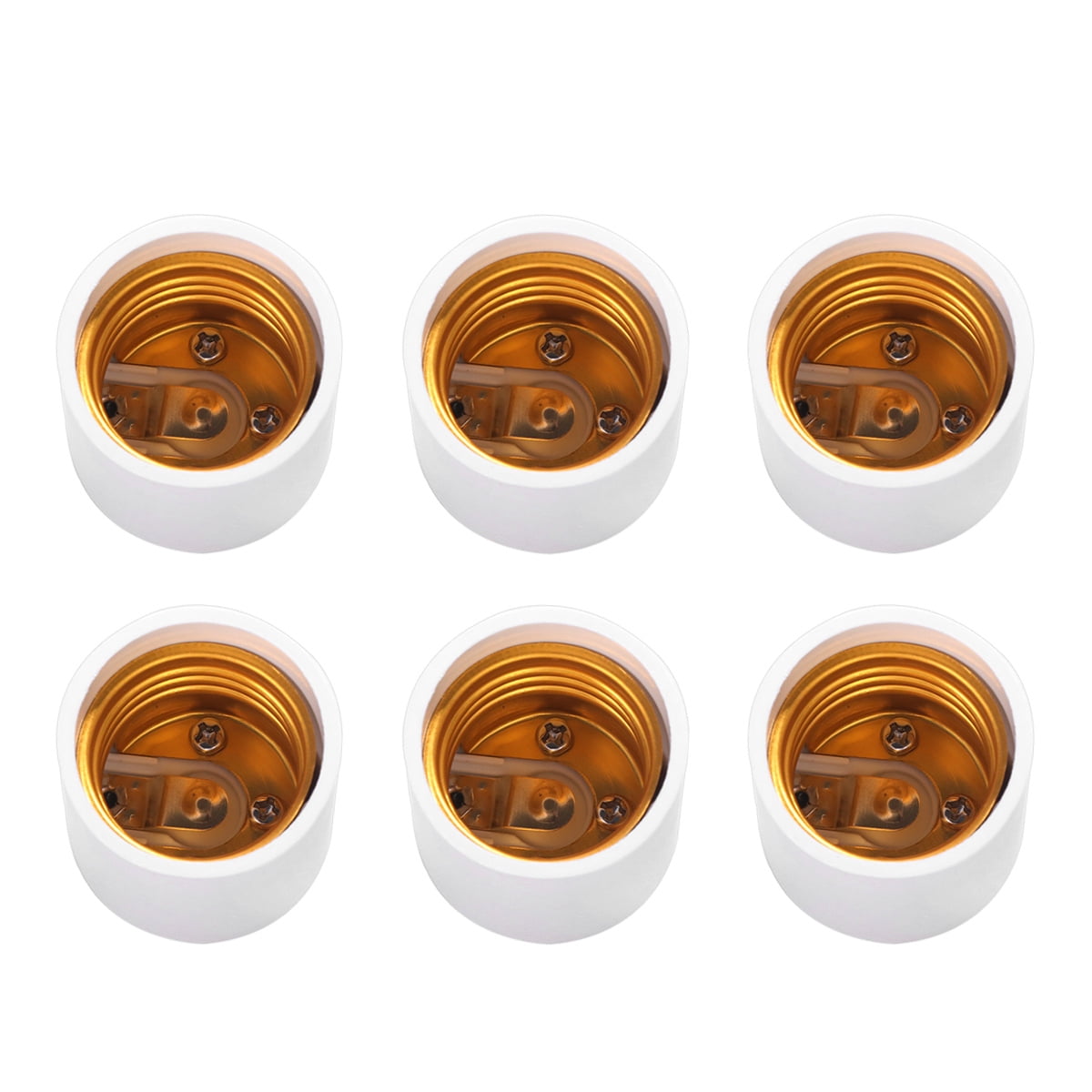6PCS GU24 to E26/E27 Light Bulb Base Adapter Screw Lamp Holder Converter Socket