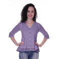 thumbnail image 1 of Moomaya Blouse Ethnique en Coton Peplum Col en V pour Femmes, 1 of 6