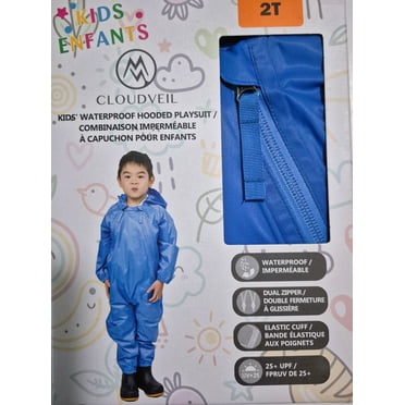 Cloudveil Kids Waterproof Hooded Playsuit – Durable Rain Suit with Reflective Strips & UV Protection