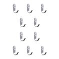 thumbnail image 2 of Xingzhi 10 Pieces Stainless Steel Clothes Hanger Punch-free Self-adhesive Replacement Waterproof Anti-rust Hook Rack Large Small 3mm, 2 of 6