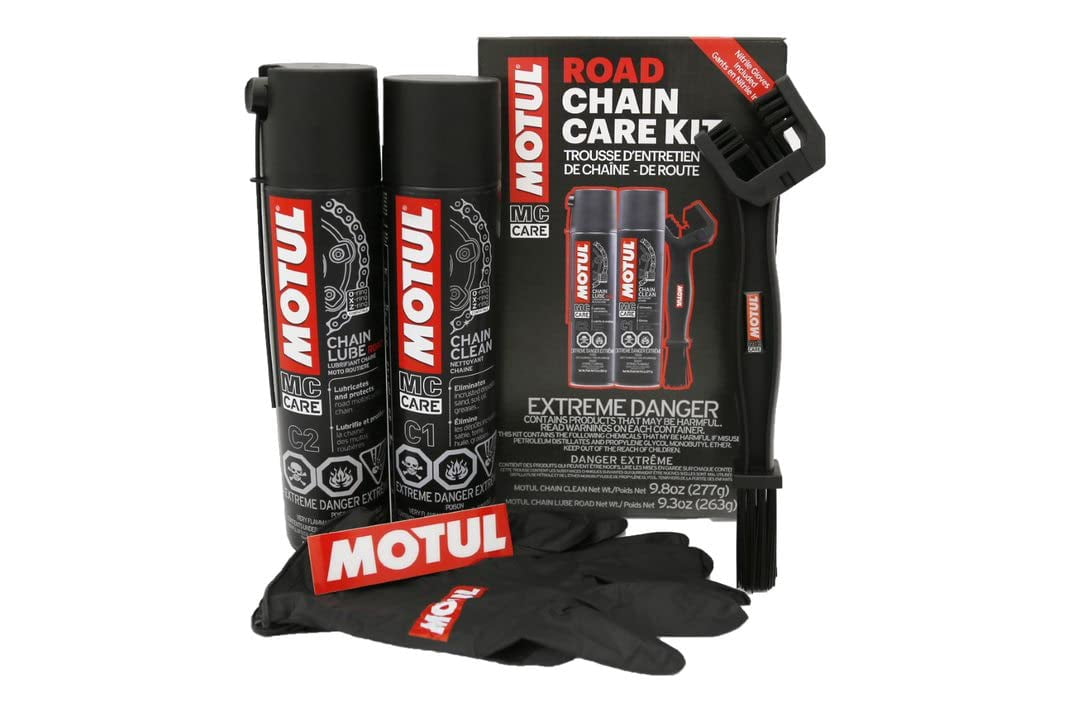MOTUL 109767 Kit de Lubrification pour Chaîne de Moto C1 C2 Système de Soin Complet Route Rue