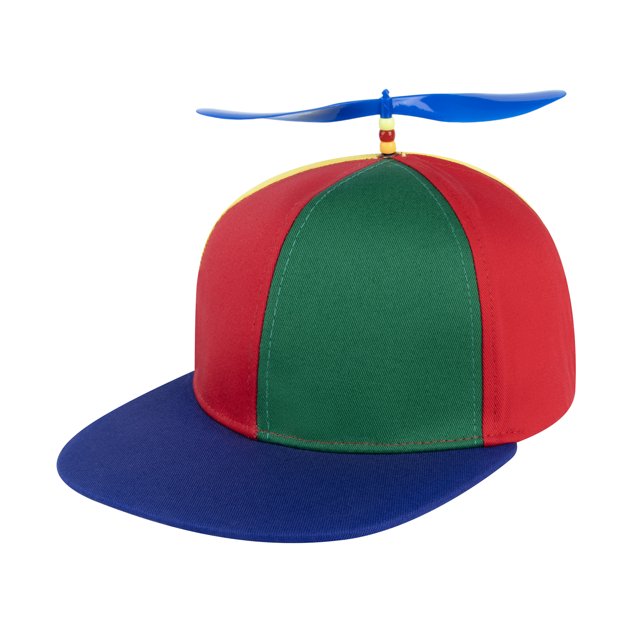 TOPTIE Rainbow Propeller Baeball Cap, Funny Helicopter Spinner Hat for Adult Costume