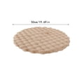 thumbnail image 3 of Khaki Earth-Tone Round Rug With Textured Pattern Durable Construction For Entryways #62KbT, 3 of 6