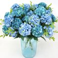 thumbnail image 3 of ziyahi Artificial Flower Bouquet Home Silk Cloth Decor Wedding Party Fake Flower blue 1Set, 3 of 6