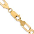 thumbnail image 4 of 14k Yellow Gold 20 Inch 6mm Concave Figaro Chain Necklace Pendant Charm, 4 of 9