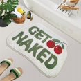 thumbnail image 1 of SHIYUE Get Naked Bath Mat Green Cute Funny Bathroom Rug, Soft Absorbent Water Non Slip, Superior Washable Microfiber Cool Shower Preppy Decor Rug (Cherry 18"x26"), 1 of 8