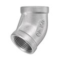 thumbnail image 1 of Unique Bargains 3/4 NPT Female Thread 45 Degree Elbow Pipe Fitting 304 Stainless Steel, 1 of 5