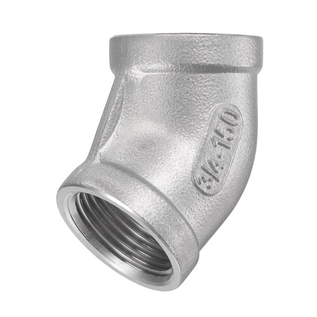 Unique Bargains 3/4 NPT Female Thread 45 Degree Elbow Pipe Fitting 304 Stainless Steel