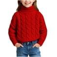thumbnail image 1 of Birdeem Chandail Tricoté d'Hiver pour Enfants, Couleur Unie, Col Montant, Col Rabattable, Haut à la Mode, Hauts pour Enfants, 1 of 6