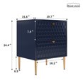 thumbnail image 2 of Boyel Living Table de Chevet 2 Tiroirs Armoire de Rangement Autoportante Table d'Appoint pour Canapé Chambre, Bleu, 2 of 11