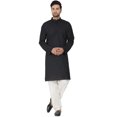 thumbnail image 1 of SKAVIJ Hommes Kurta Pyjama Ensemble Coton à Manches Longues Robe de Yoga du Soir Black XXL, 1 of 6