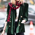thumbnail image 2 of CEHVOM Mode Femmes Col Rabattu Manches Longues Manteau Cardigan Blouse Décontractée Liquidation, 2 of 6