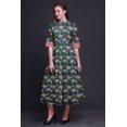 thumbnail image 4 of Bimba Floral Ladies Button Down Print Dress A-Line Cocktail Party Shirt Dress-XX-Large, 4 of 5