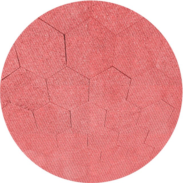 Ahgly Company Tapis d'Intérieur Lavables en Machine, Ronds, Transitionnels, Rouge, 3' Rond