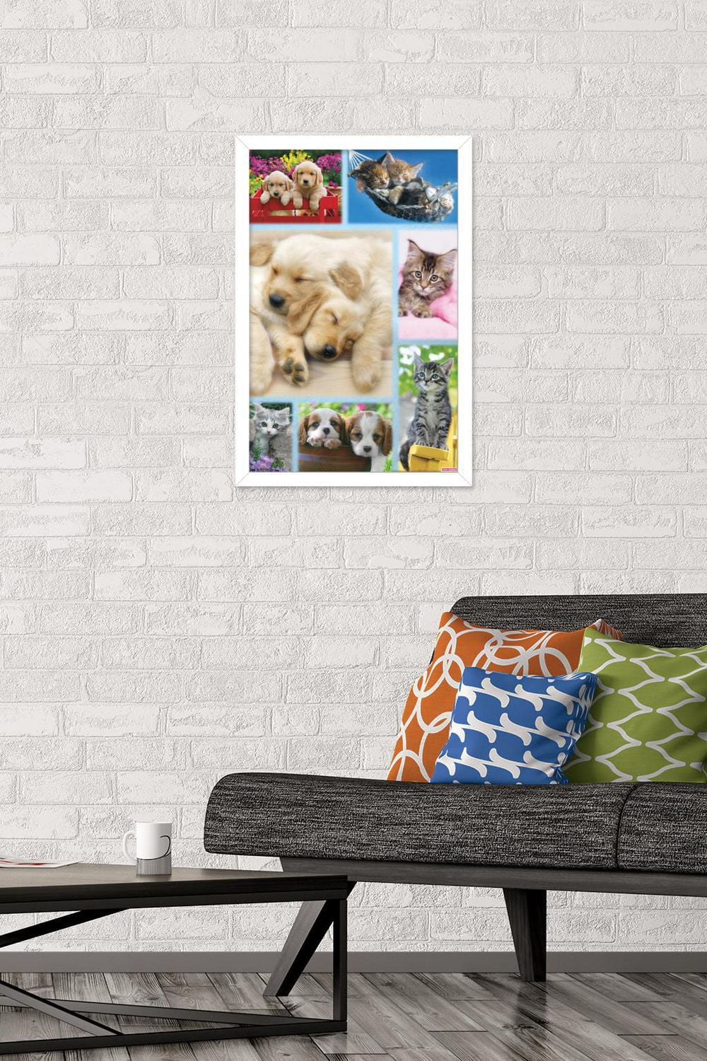 Keith Kimberlin - Puppies and Kittens Collage Wall Poster, 22.375" x 34"