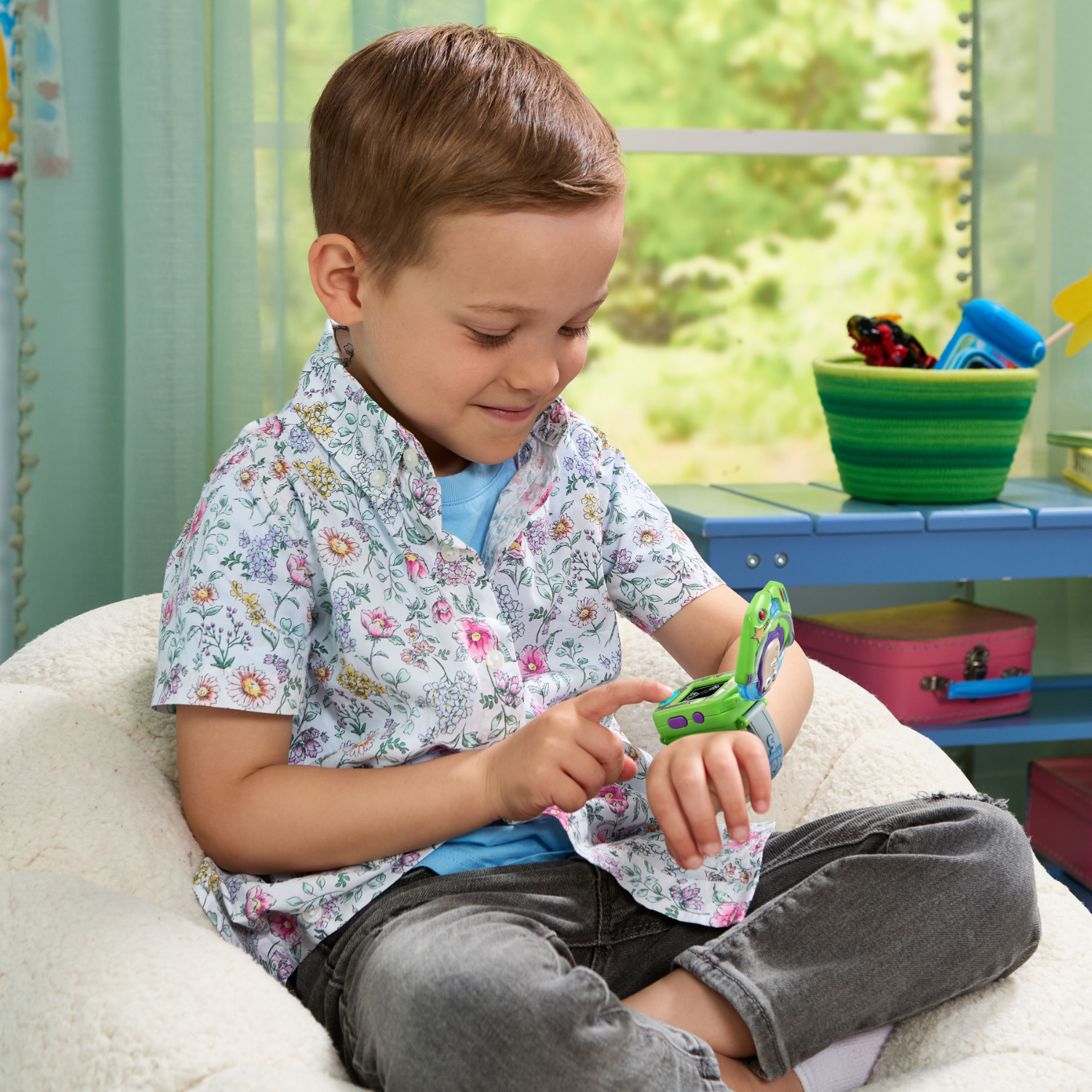 VTech Toy Story 5 La montre jeu éducative de Buzz Disney/Pixar avec mots en espagnol pour les enfants - Version anglaise, 3+ Ans