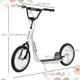thumbnail image 3 of Aosom Trottinette, Jouet à Chevaucher pour Enfants avec Roue Gonflable de 16 Pieds', Blanc, 3 of 10
