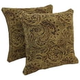 thumbnail image 1 of 25-inch Double-corded Patterned Jacquard Chenille Square Floor Pillows with Inserts (Set of 2), 1 of 2