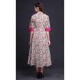 thumbnail image 3 of Bimba Floral Ladies Button Down Print Dress A-Line Cocktail Party Shirt Dress-Small, 3 of 5