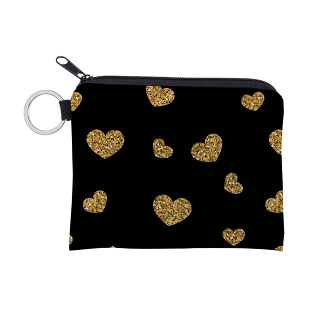 Youkk Small Wallet Portable Digital Printing Mini Storage Bag Exquisite Pouches Polyester Card Bag Floral Pattern Change Purses Type B
