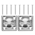 thumbnail image 1 of TABLZONE 2Pcs Square Wall Hooks for Hanging Heavy Duty Boating Accessories Silver, 1 of 6