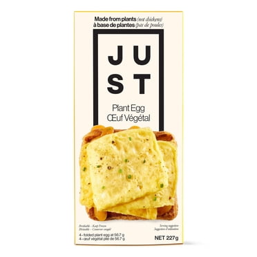 Just Œuf Plié, sans OGM, fabriqué à partir de plantes, bonne source de protéines, sans œufs, sans produits laitiers, végétalien, sans arômes artificiels Just Oeuf Végétal - Plié (227g)