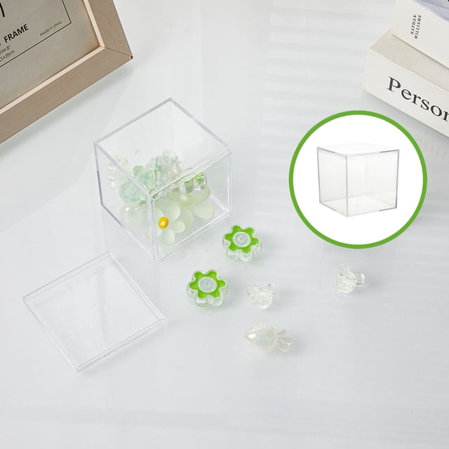 Birdeem Gift Boxes with Lids, Small Gift Boxes, Transparent Acrylic Storage Box with Plastic Lid Toys Wedding Birthday Party Gifts Candy Box, Storage Boxes with Lids